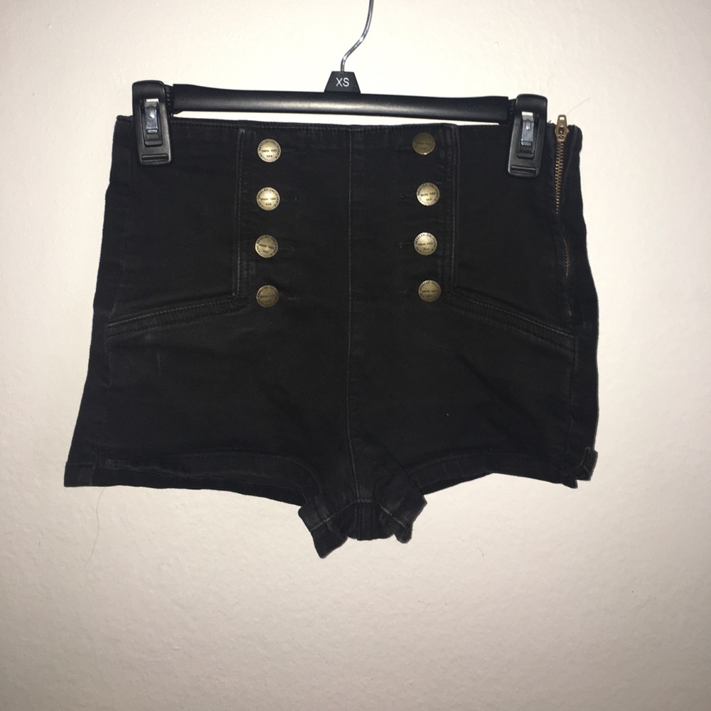 Black High-Waist Shorts
